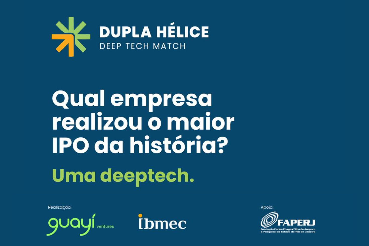 Dupla Hélice – Deep Tech Match. Ibmec Botafogo recebe encontro que conecta ciência e negócios